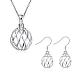 Silver Plated Brass Jewelry Sets for Women SJEW-BB00808-1