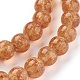 Chapelets de perles vernissées de sable d'or manuels LAMP-P051-K01-10mm-2