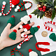 SUPERFINDINGS 24 Sets 6 Style Mini Christmas Knit Hat Scarf Wool Yarn Small Red Santa Hat Wine Bottle Decorations for Doll Crafts Decoration Home Holiday Decor AJEW-FH0003-79-4