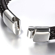 Men's Braided Leather Cord Bracelets BJEW-H559-17C-4
