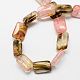 Perles rectangle pastèque en forme de verre de pierre brins G-S112-18-2