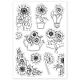 GLOBLELANDSunflower Potted Background Clear Stamps Spring Theme Transparent Stamps Flowers and Leaves Silicone Clear Stamp Seals for DIY Scrapbooking Art Journals Decorative Cards Making DIY-WH0167-57-0484-8