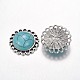 Cabochons turquoise synthétiques teints en alliage PALLOY-G153-01AS-1