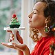 Кольцо из стеклянных зерен и серьги-подвески в виде рождественской елки лэмпворк EJEW-TA00231-3