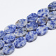 Perles de jaspe tache bleue naturelle G-T122-04M-1
