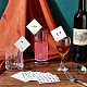 オリクラフトの白紙ワイングラスのタグ  パーティーの記念品として空白のマーカーを飲む  4 スタイル紙自己粘着漫画ステッカー付き  菱形  8.4x6.95x0.02cm  200pc CDIS-OC0001-07B-5