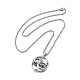 Schlangen-Pandant-Halskette aus Legierung mit Kastenketten aus Edelstahl NJEW-K245-009-3