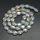 Faceted Electroplate Crystal Glass Oval Beads Strands EGLA-F058A-01-2