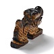 天然タイガーアイ彫刻ヒーリングドラゴン置物  レイキエネルギーストーンのディスプレイ装飾  52~55x18x37.5mm DJEW-F025-02B-3