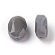 Facettierte ovale Glasperlen galvanisieren X-EGLA-J087-01A-2