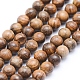 Natural African Padauk Wood Beads Strands WOOD-P011-02-6mm-1
