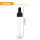 SUPERFINDINGS 24pcs Glass Droppers 50ml Straight Tip Glass Droppers with Rubber Bulb and Screw Cap for Glass Essential Oils Dropper Bottles MRMJ-FH0001-04F-2