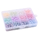 300 pz 12 fili di perle di vetro crackle traslucido a 8x7.5 colori CCG-YW0001-14-5