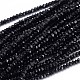 Natural Black Spinel Rondelle Bead Strands G-P114-07-4mm-3