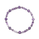 Ensemble de bracelets extensibles en perles rondes avec pierres précieuses mélangées naturelles 4pcs 4 styles BJEW-TA00376-2