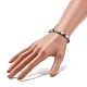 Natural Larimar Beads Stretch Bracelet for Kids BJEW-JB07031-06-3