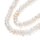 Filo di perle di perle d'acqua dolce coltivate naturali PEAR-N015-03B-4