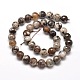 Dyed Natural Agate Faceted Round Beads Strands G-E268-17-3