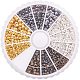PandaHall About 1440 Pcs Brass Tube Crimp Beads Cord End Caps Diameter 2mm 2.5mm 3mm for Jewelry Making 4 Colors KK-PH0034-68-1