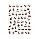 ネイルデカールステッカー  花の果実の葉花の自己接着性3dネイルアート用品  女性の女の子のためのDIYネイルアートデザイン  桜柄  101x78.5mm MRMJ-R088-31-684-1