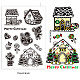 CRASPIRE Christmas Gingerbread Man Clear Rubber Stamps House Candy Merry Christams Holiday Transparent Silicone Seals Stamp Xmas Journaling Card Making DIY Scrapbooking Photo Album Decor 6.3 x 4.3inch DIY-WH0448-0086-1