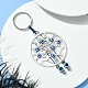 Alloy with Resin Evil Eye Charms Keychains KEYC-JKC00619-05-2