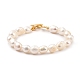 Natürliche Barockperlen Keshi Perlen Perlen Armbänder BJEW-JB05326-02-1