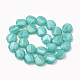 Chapelets de perles en verre opaque de couleur unie GLAA-N032-06E-2