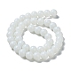 Opachi di colore solido perle tonde vetro fili GLAA-F032-8mm-01-7