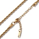 Ионное покрытие (ip) 304 ожерелье из веревки из нержавеющей стали для мужчин и женщин NJEW-K245-023A-2