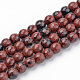 Chapelets de perles en obsidienne d'acajou naturel G-Q462-93-6mm-1