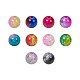 10 цветные круглые прозрачные стеклянные бусины с кракле CCG-YW0001-B-3