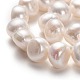 Fili di perle di perle d'acqua dolce coltivate naturali PEAR-L033-55-01-2