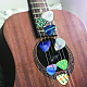 PVC ギターピック  エレクトリックギターアクセサリー  パープル  3x2.5x0.71cm DIY-WH0216-002-4