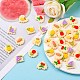60Pcs 6 Style Opaque Resin Decoden Cabochons CRES-CJ0001-50-5