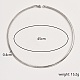 ステンレスカラーのネックレス  リジッドチョーカーネックレス  ステンレス鋼色  17.72インチ（45cm） QV1917-3-1