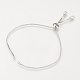 Danlingjewelry изготовление браслетов слайдера из латуни KK-DL0001-04P-1