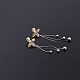 Brass Micro Pave Cubic Zirconia Dangle Stud Earring EJEW-EE0004-12GP-5