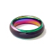 ムードリング  エポキシプレーンバンドフィンガーリング  女性のための温度変化色感情感鉄リング  虹色  usサイズ6 1/2(16.9mm) RJEW-A004-01M-1