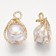 Colgantes de perlas de imitación de plástico abs KK-N235-020A-4
