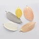 Natural Leaf Plating Brass Large Pendants IFIN-N3253-22-1