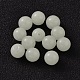 Half-hole Round Natural Luminous Stone Beads G-P131-8mm-08-2