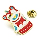 Chinese Style Dancing Lion Enamel Pins JEWB-Q032-02B-3