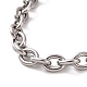 304 pulsera de cadena de cable de acero inoxidable para hombres y mujeres BJEW-E031-01P-07-2