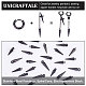 UNICRAFTALE 30pcs Black Cone Charm 15.5-19.5mm Punk Style Charm Stainless Steel Spike Pendants Hypoallergenic Dangle Charm for Hoop Earring Jewelry STAS-UN0038-28-6