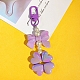 Pearl Beaded Bowknot Clover Acrylic Pendant Decorations PW-WG70867-06-1