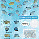 SUNNYCLUE 1 Box 100Pcs Fish Beads Bulk Glass Fish Bead Charm Summer Sea Ocean Animal Spacer Beads Double Sided Small Fish Loose Bead for Jewelry Making Beading Kit Elastic Thread DIY Bracelet Craft EGLA-SC0001-10-2