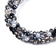 Bracelet extensible au crochet en perles de verre X-BJEW-T016-09A-2