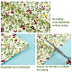 Tissu en coton à motif floral DIY-WH0181-77-5