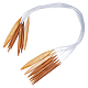 Chgcraft 7 サイズ竹丸編み針丸編み針手作り編み物 diy およびほとんどの織り糸プロジェクト用の透明な pvc プラスチックチューブ付き  31-31.7インチの長さ DIY-CA0005-02-6